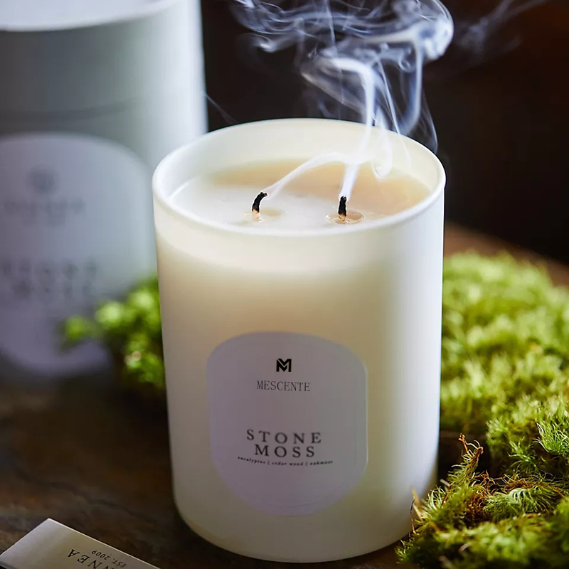 M&Scent কাস্টম লোগো মেডিটেশন অ-বিষাক্ত নকশা ভেষজ হাত ঢেলে প্রাকৃতিক সুগন্ধযুক্ত সয়া মোম ক্রিস্টাল মোমবাতি