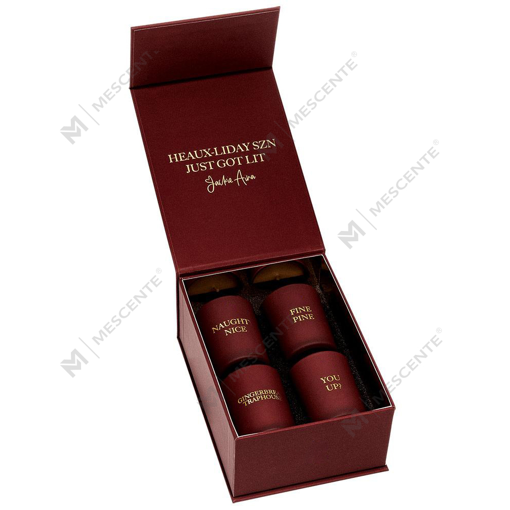 M&Scent বিলাসবহুল প্রাইভেট লেবেল হোম ডেকোর সুগন্ধযুক্ত মোমবাতি উপহার সেট 4