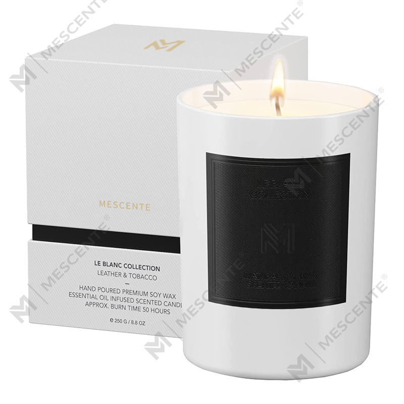 M&Scent পাইকারি কাস্টম লাক্সারি ব্ল্যাক গ্লাস জার ক্রিসমাস অ্যারোমাথেরাপি সয়া মোম মোমবাতি সেট