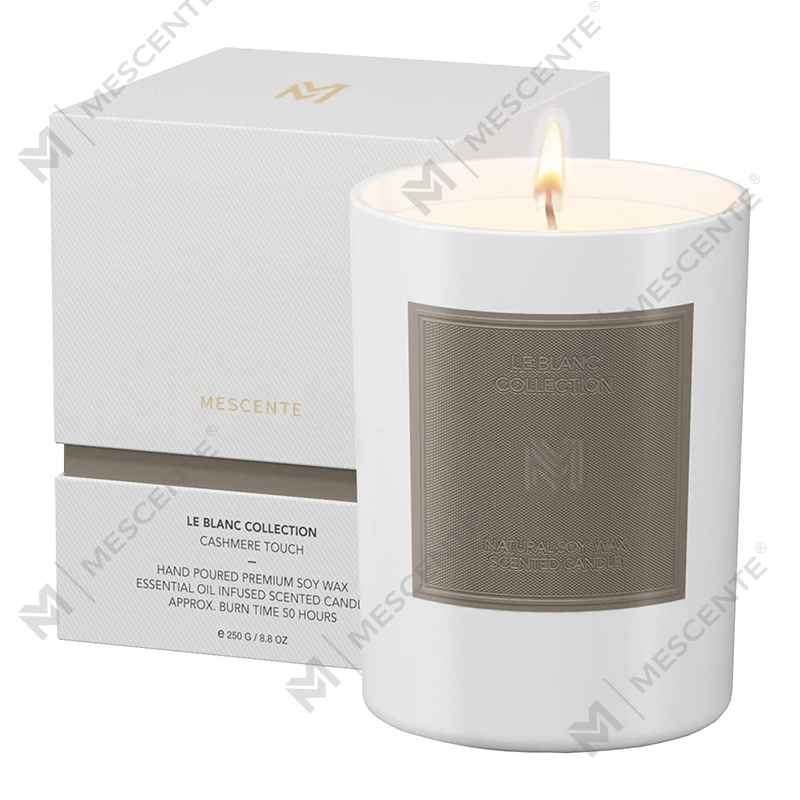 M&Scent পাইকারি কাস্টম লাক্সারি ব্ল্যাক গ্লাস জার ক্রিসমাস অ্যারোমাথেরাপি সয়া মোম মোমবাতি সেট