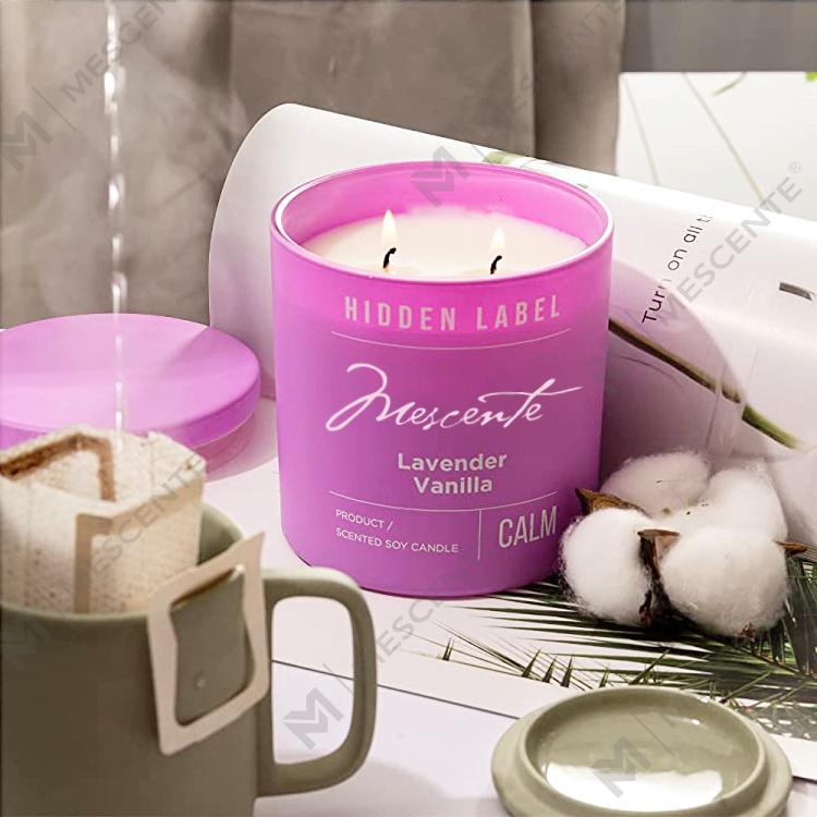 M&Scent পাইকারি বিলাসবহুল প্রাইভেট লেবেল ব্ল্যাক জার ক্রিস্টাল সহ সুগন্ধযুক্ত সয়া মোম মোমবাতি