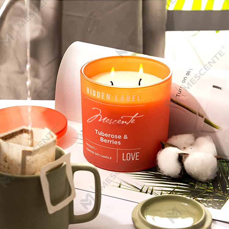 M&Scent পাইকারি বিলাসবহুল প্রাইভেট লেবেল ব্ল্যাক জার ক্রিস্টাল সহ সুগন্ধযুক্ত সয়া মোম মোমবাতি