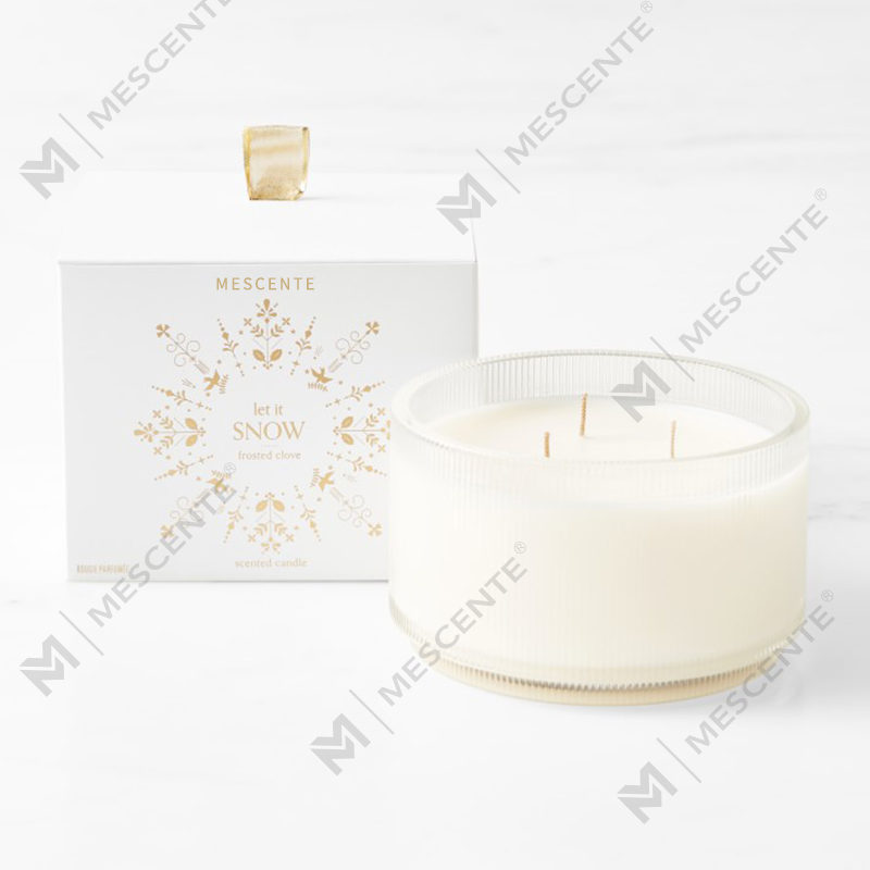 M&Scent কাস্টম মেড লোগো ঘরে তৈরি জৈব স্বচ্ছতার সুগন্ধযুক্ত সয়া মোমবাতি কাচের বয়ামে ব্যক্তিগত লেবেল