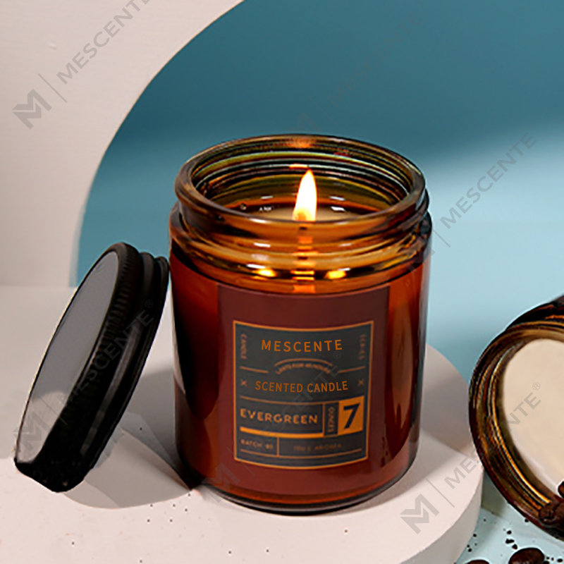 ঢাকনা সহ M&Scent কাস্টম ব্যক্তিগত লেবেল বিলাসবহুল সুগন্ধযুক্ত সয়া মোম মোমবাতি