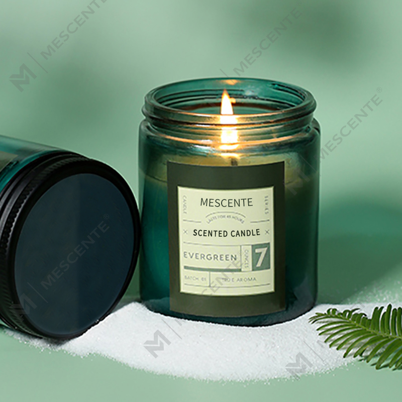 ঢাকনা সহ M&Scent কাস্টম ব্যক্তিগত লেবেল বিলাসবহুল সুগন্ধযুক্ত সয়া মোম মোমবাতি