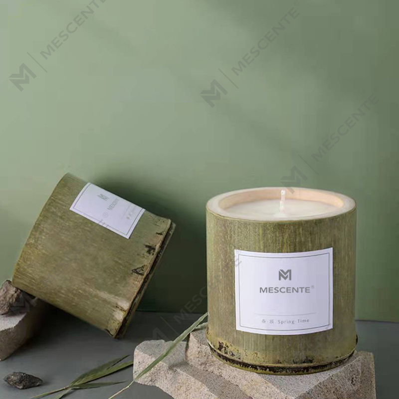 M&Scent বিলাসবহুল কাঠের মোমবাতি ধারক মোমবাতি ব্যক্তিগত লেবেল বাক্সের সাথে সুগন্ধযুক্ত