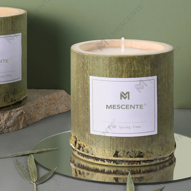 M&Scent বিলাসবহুল কাঠের মোমবাতি ধারক মোমবাতি ব্যক্তিগত লেবেল বাক্সের সাথে সুগন্ধযুক্ত