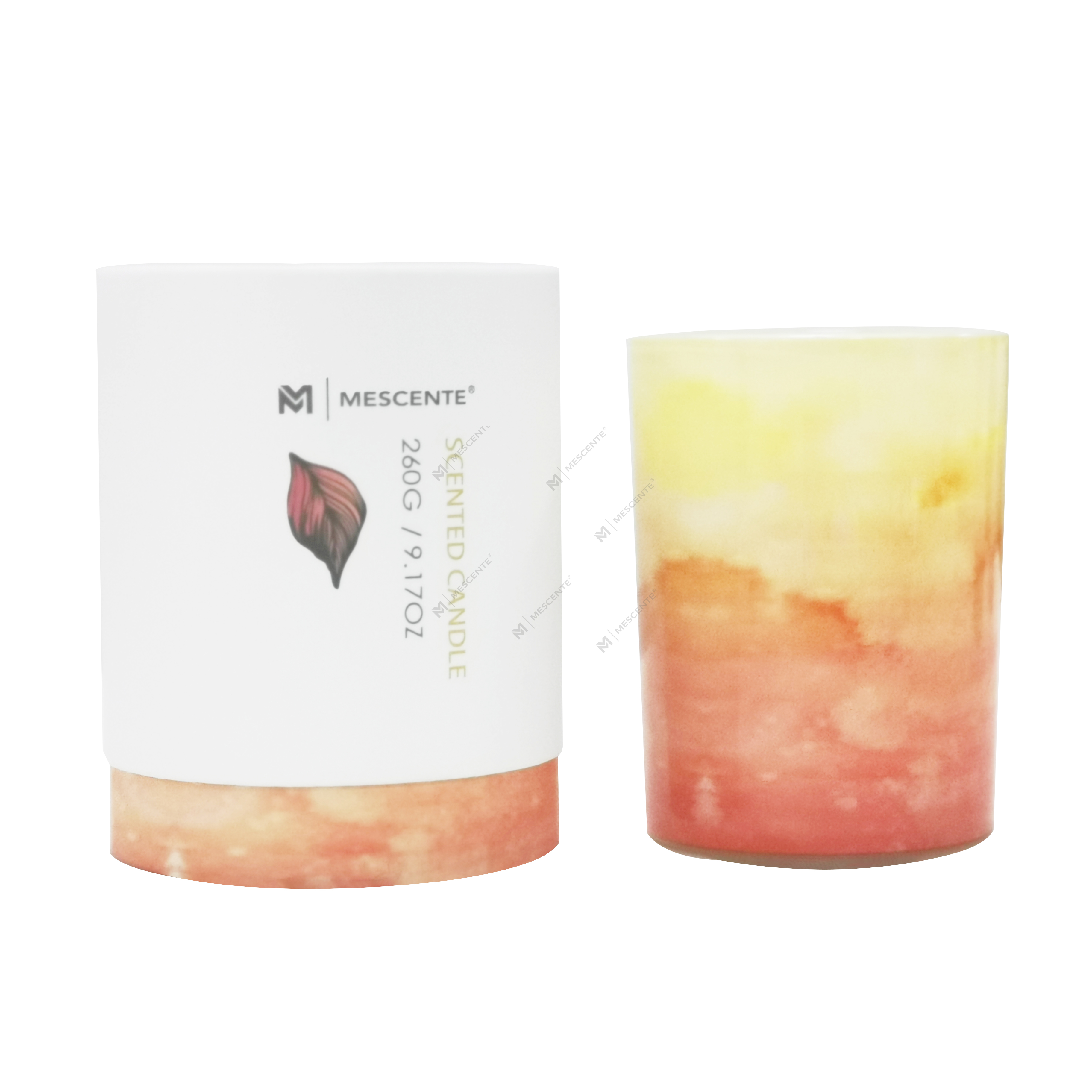 M&Scent পাইকারি প্রাইভেট লেবেল সবুজ কাচের জার পাম মোমবাতি, আধ্যাত্মিক মোমবাতি