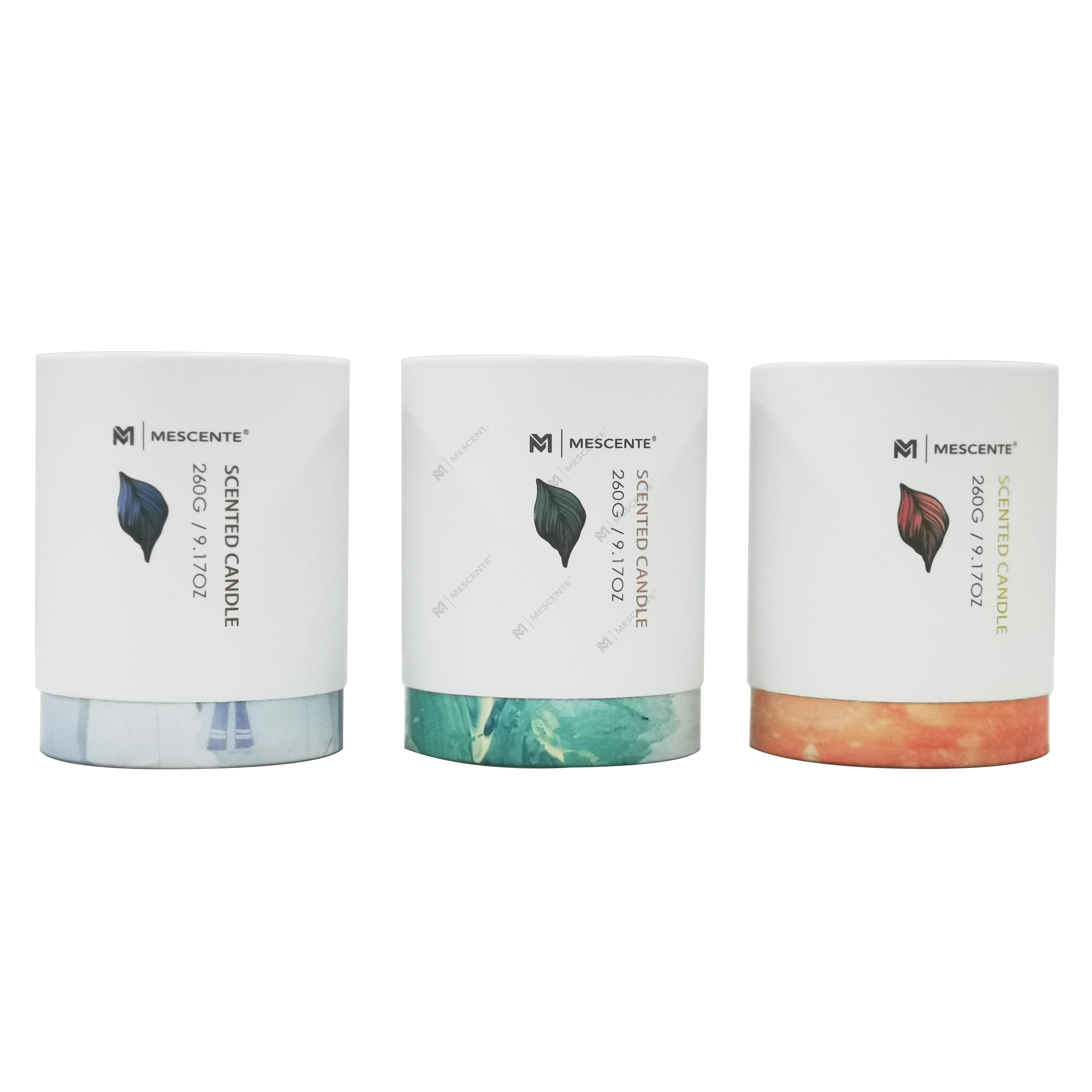 M&Scent পাইকারি প্রাইভেট লেবেল সবুজ কাচের জার পাম মোমবাতি, আধ্যাত্মিক মোমবাতি