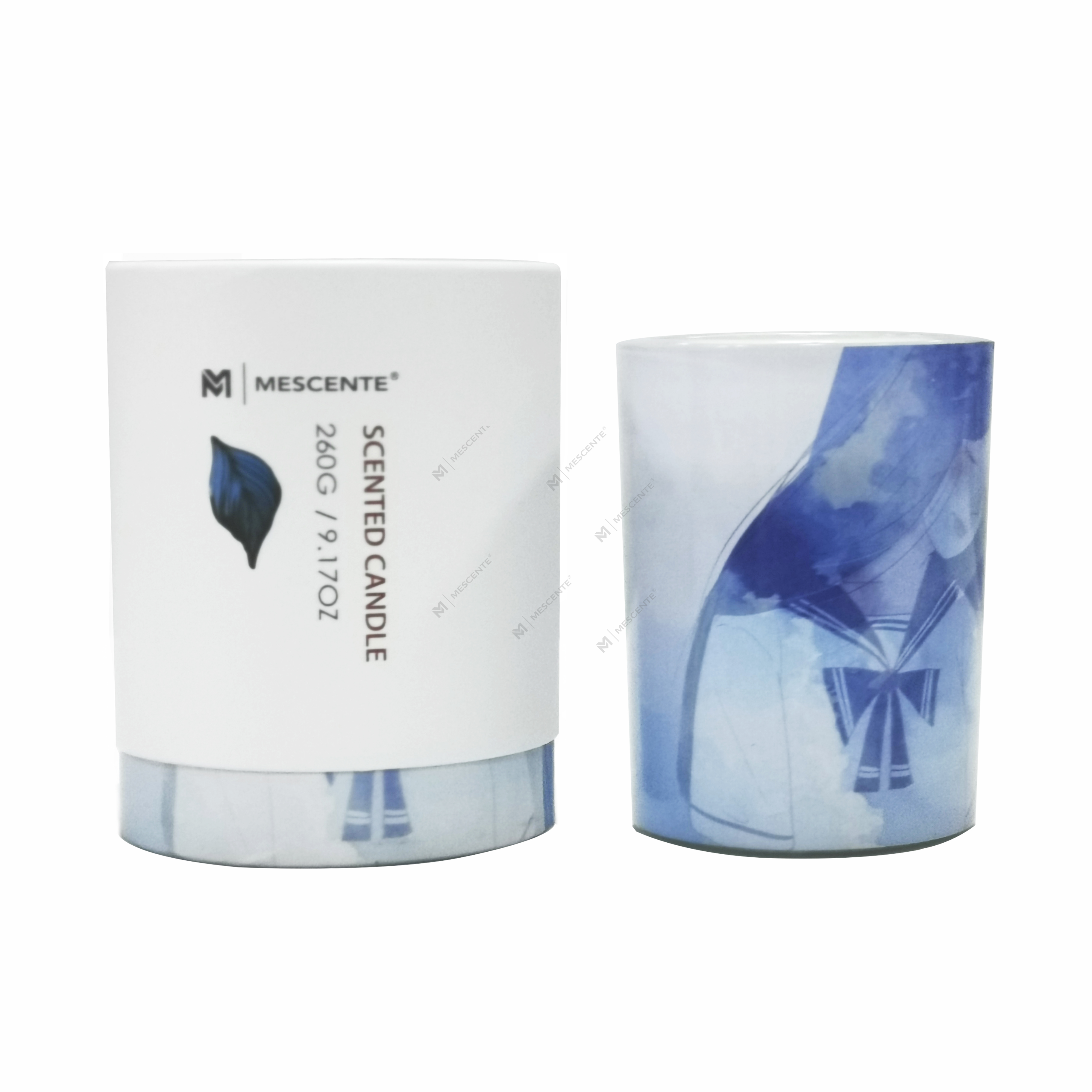 M&Scent পাইকারি প্রাইভেট লেবেল সবুজ কাচের জার পাম মোমবাতি, আধ্যাত্মিক মোমবাতি
