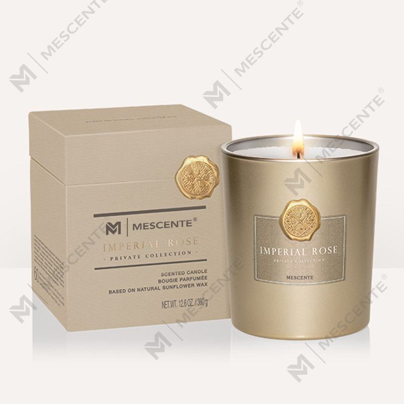 M&Scent বিলাসবহুল কাস্টম ব্যক্তিগত লেবেল আলংকারিক কাচের বয়াম সুগন্ধযুক্ত সয়া মোম মোমবাতি