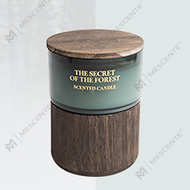 ক্রিস্টাল সহ M&Scent কাস্টম গ্লাস জার বাল্ক অর্ডার সুগন্ধযুক্ত সয়া মোম মোমবাতি