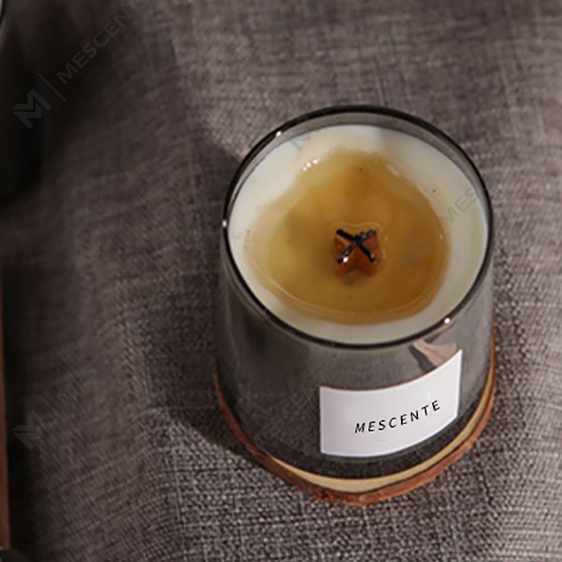 M&Scent বিলাসবহুল কাচের জার ক্রিস্টাল কাঠের উইক্স সুগন্ধযুক্ত সয়া মোম মোমবাতি, বিবাহের মোমবাতি