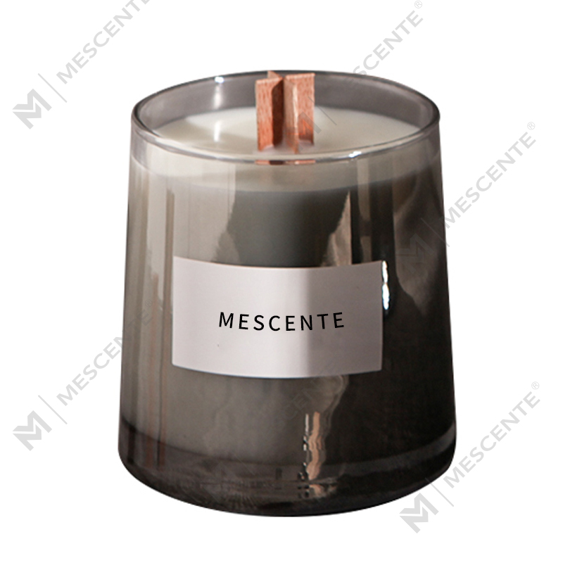 M&Scent বিলাসবহুল কাচের জার ক্রিস্টাল কাঠের উইক্স সুগন্ধযুক্ত সয়া মোম মোমবাতি, বিবাহের মোমবাতি
