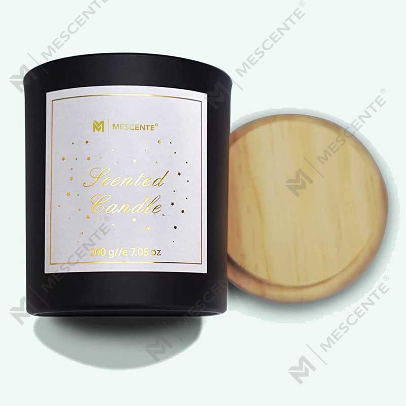 M&Scent কাস্টম লোগো মিনি রাউন্ড ক্রিস্টাল গ্লাস বোতল স্ট্রং কফি সয়া মোম সুগন্ধি মোমবাতি বাক্সে বাক্স সহ