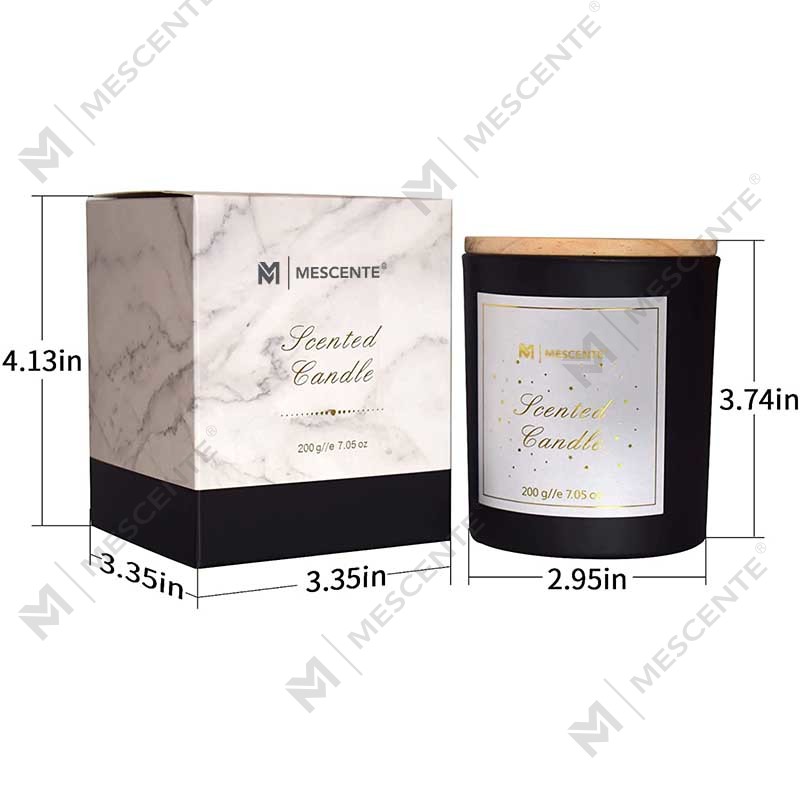 M&Scent কাস্টম লোগো মিনি রাউন্ড ক্রিস্টাল গ্লাস বোতল স্ট্রং কফি সয়া মোম সুগন্ধি মোমবাতি বাক্সে বাক্স সহ