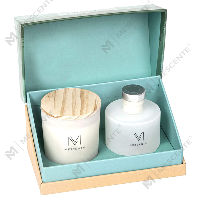 M&Scent বিলাসিতা ব্যক্তিগতকৃত প্রাইভেট লেবেল শরৎ সজ্জা সুগন্ধযুক্ত সয়া মোমবাতি রিড ডিফিউজার উপহার সেট