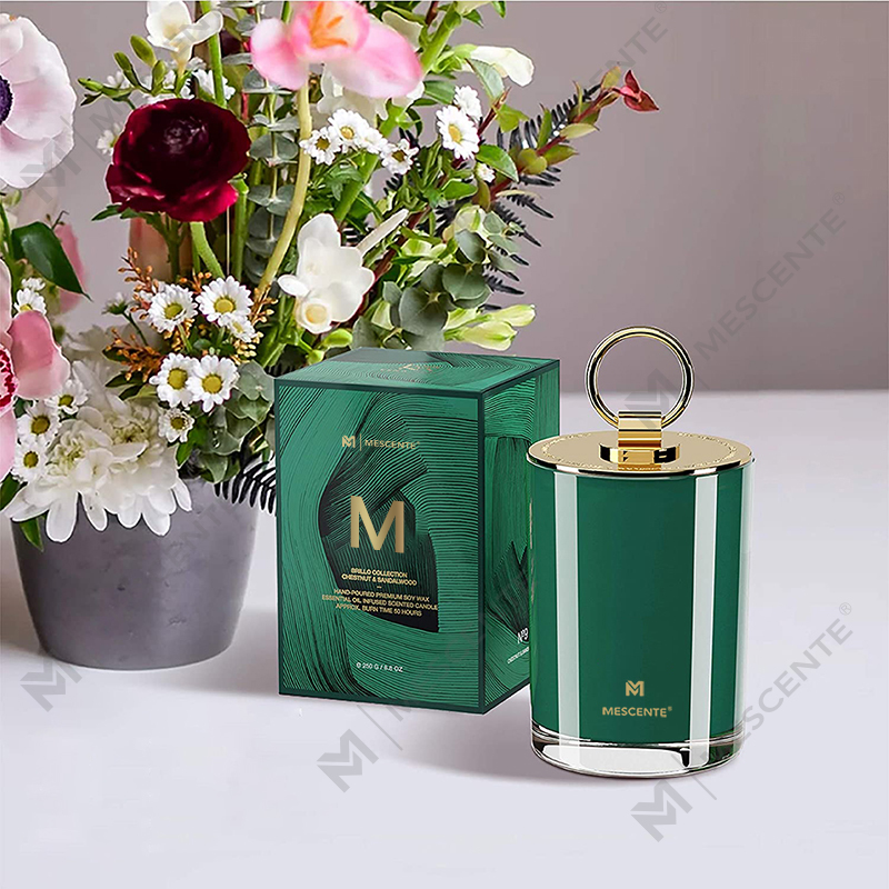 M&Scent বিলাসবহুল সাদা সয়া মোম লোগো ব্যক্তিগতকৃত বিবাহের সুগন্ধযুক্ত মোমবাতি, কাস্টম ক্যাম্প মোমবাতি