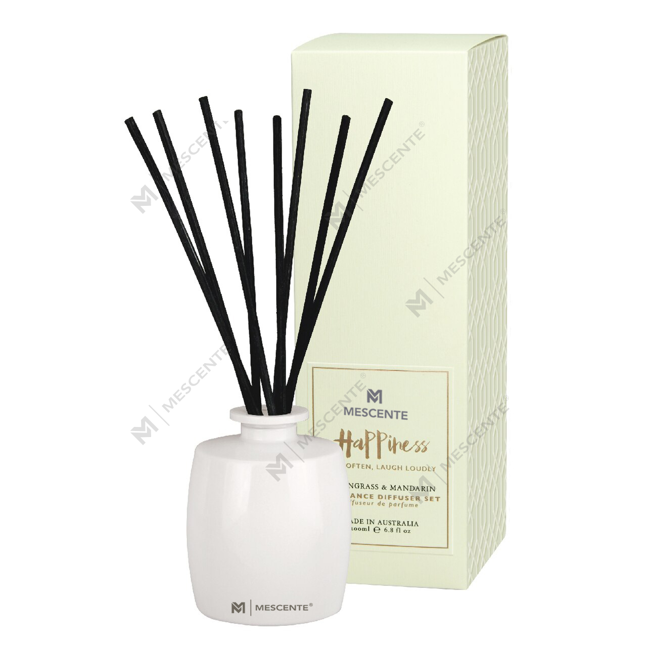 M&Scent বড় কাচের বোতল ঘরের প্রয়োজনীয় জিনিসপত্র অ্যারোমা রিড ডিফিউজার গিফট সেট সঙ্গে বেতের লাঠি
