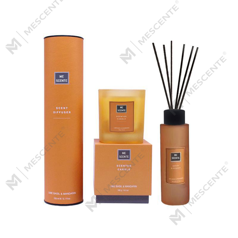 সুগন্ধি মোমবাতি A99189 সহ 150ml হোম সুগন্ধি রিড ডিফিউজার উপহার সেট