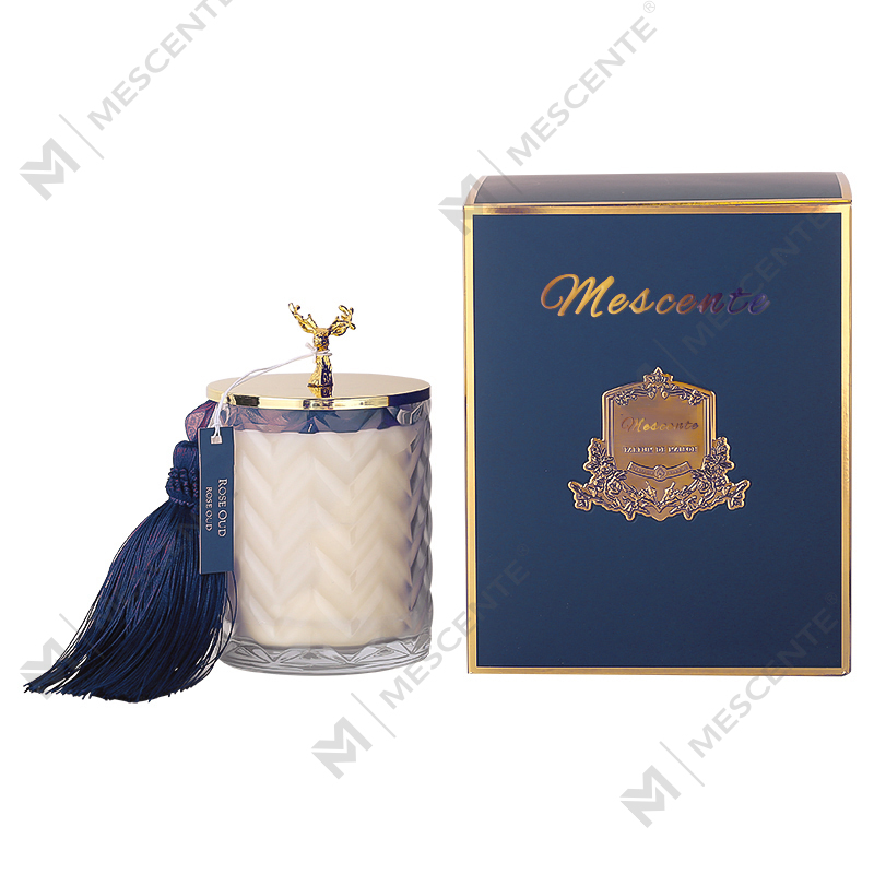 M&Scent পাইকারি কাস্টম প্রাইভেট লেবেল কন্টেইনার অ্যারোমাথেরাপি সুগন্ধযুক্ত সুগন্ধি সুবাস সয়া মোমবাতি সঙ্গে ক্রিস্টাল