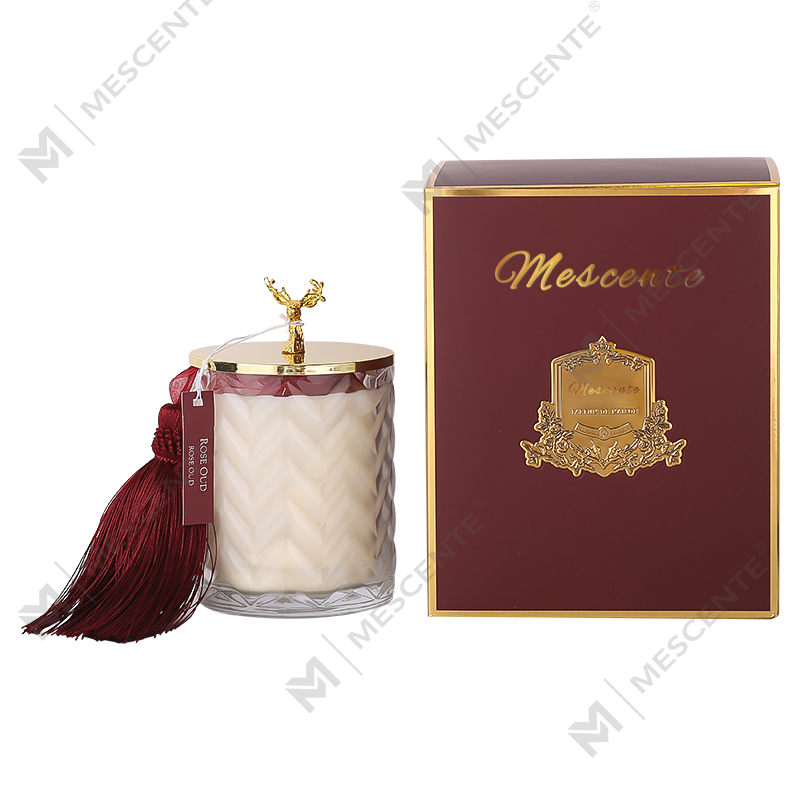 M&Scent পাইকারি কাস্টম প্রাইভেট লেবেল কন্টেইনার অ্যারোমাথেরাপি সুগন্ধযুক্ত সুগন্ধি সুবাস সয়া মোমবাতি সঙ্গে ক্রিস্টাল