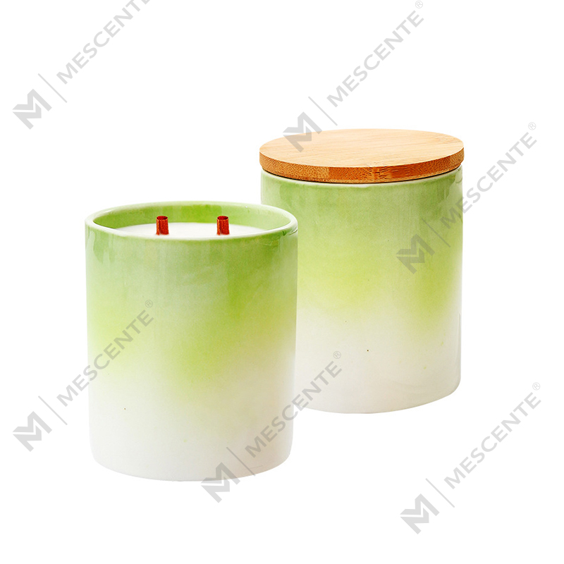 M&Scent প্রাইভেট লেবেল হোম ডেকোরেশন সিরামিক মোমবাতি জার মধ্যে কাস্টম সুগন্ধি মোমবাতি