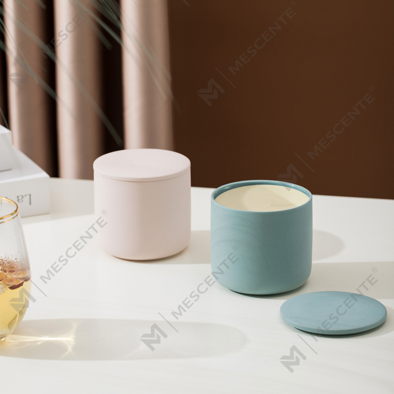 বাঁশের ঢাকনা সহ M&Scent পাইকারি কাস্টম আধুনিক বড় 3 উইক সিলভার হোয়াইট ফ্রস্টেড ক্রিসমাস ক্যান্ডেল জার