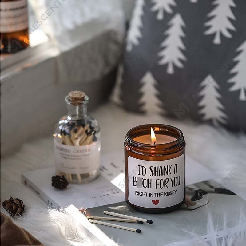 M&Scent 100% ন্যাচারাল ওয়াক্স ক্রিসমাস সেন্টেড ক্যান্ডেল হোম গিফট সেটের জন্য, মেটাল ঢাকনা সহ কাচের জারে সুগন্ধযুক্ত মোমবাতি