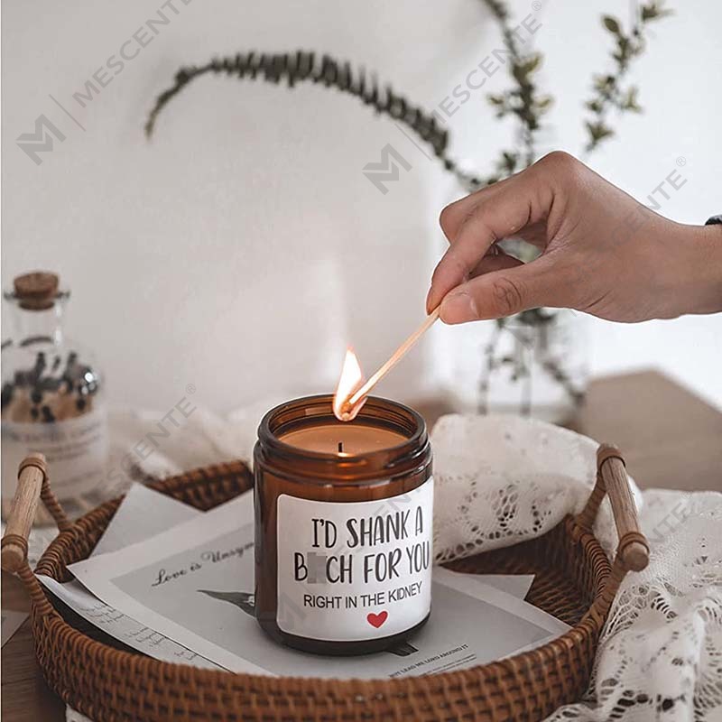 M&Scent 100% ন্যাচারাল ওয়াক্স ক্রিসমাস সেন্টেড ক্যান্ডেল হোম গিফট সেটের জন্য, মেটাল ঢাকনা সহ কাচের জারে সুগন্ধযুক্ত মোমবাতি