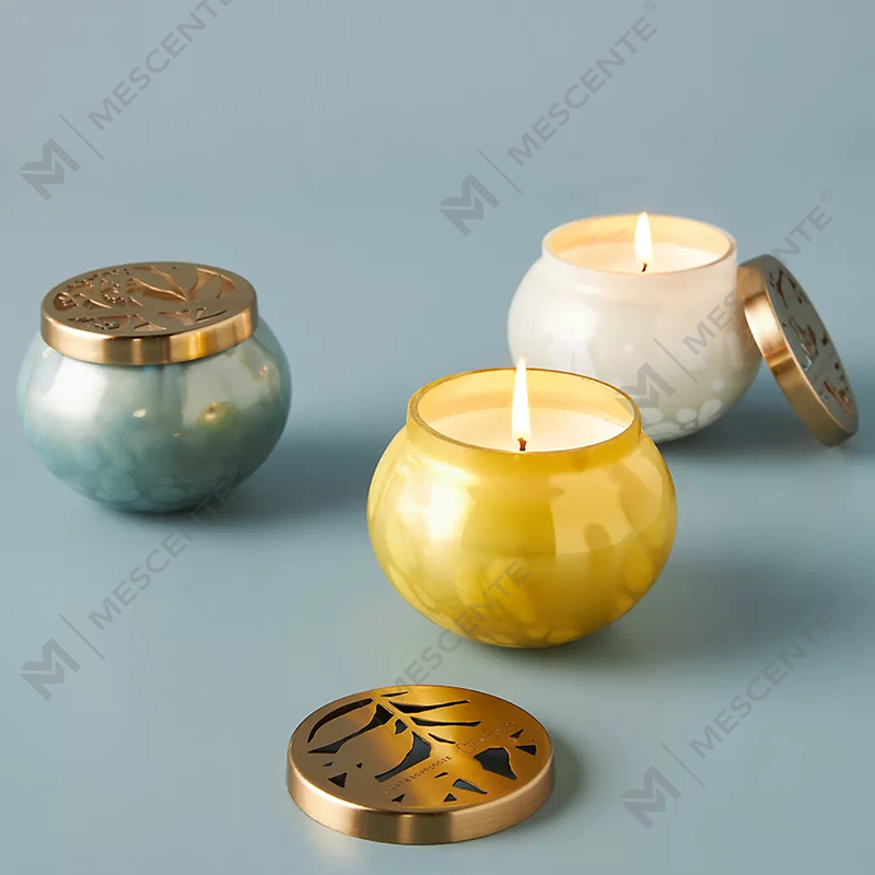 M&scent প্রাইভেট লেবেল কাস্টম হোম ডেকোরেশন বিলাসবহুল কাচের মোমবাতির জার ঢাকনা সহ সয়া মোমের সুগন্ধযুক্ত মোমবাতি