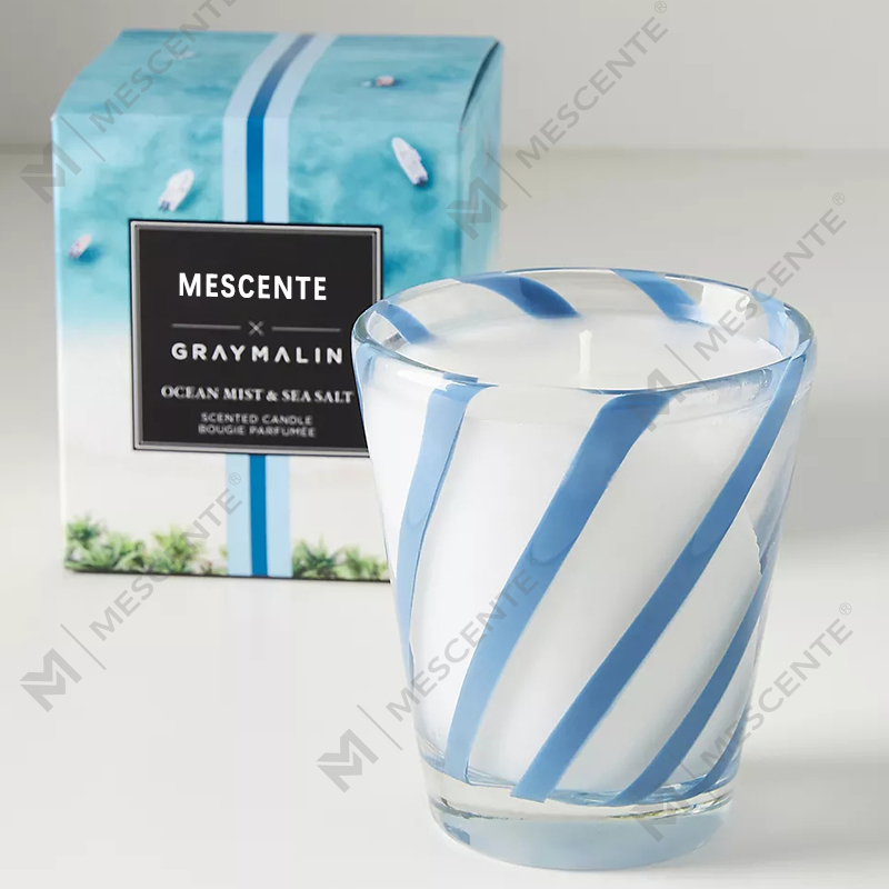 M&Scent বিলাসবহুল সাদা সয়া মোম ব্যক্তিগতকৃত লোগো বিবাহের সুগন্ধযুক্ত মোমবাতি