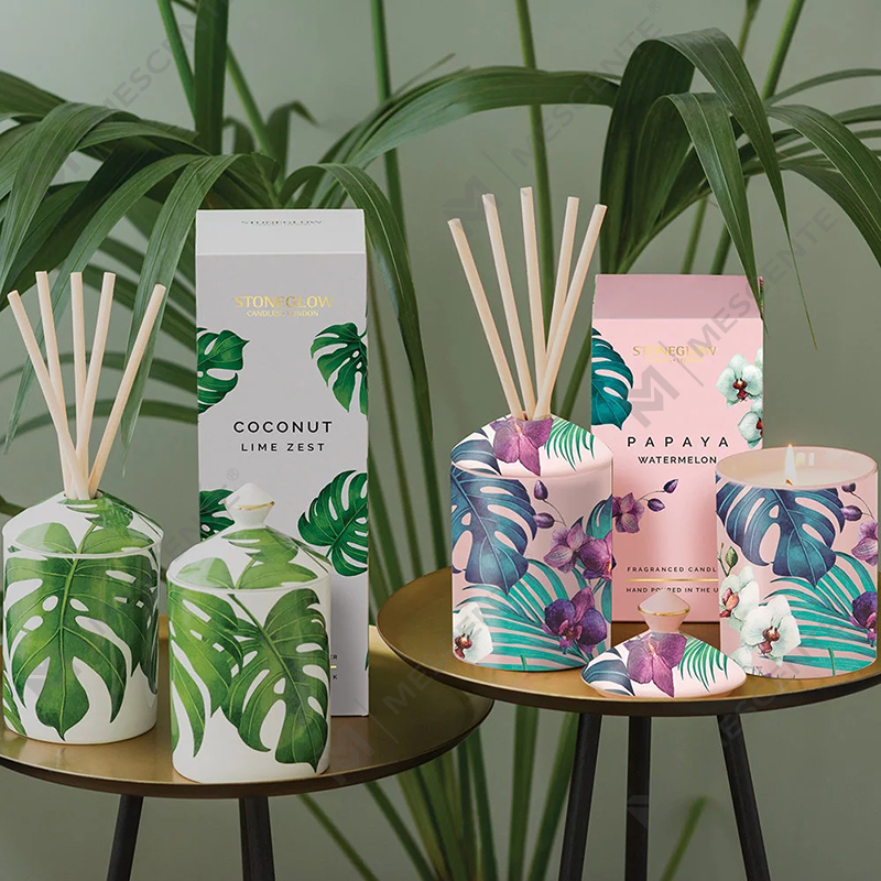 M&Scent স্পেশাল ডিজাইন কালার আরবান বোটানিক্স টাম্বলার ক্যান্ডেল সাথে ফোল্ডিং বক্স