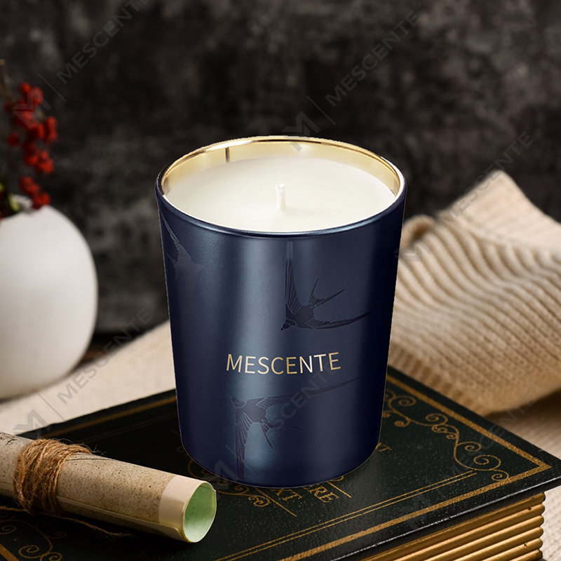 ক্রিস্টাল সহ M&Scent হস্তনির্মিত বিলাসবহুল গ্লাস হোল্ডার পিলার ভ্যানিলা সুগন্ধি মোমবাতি