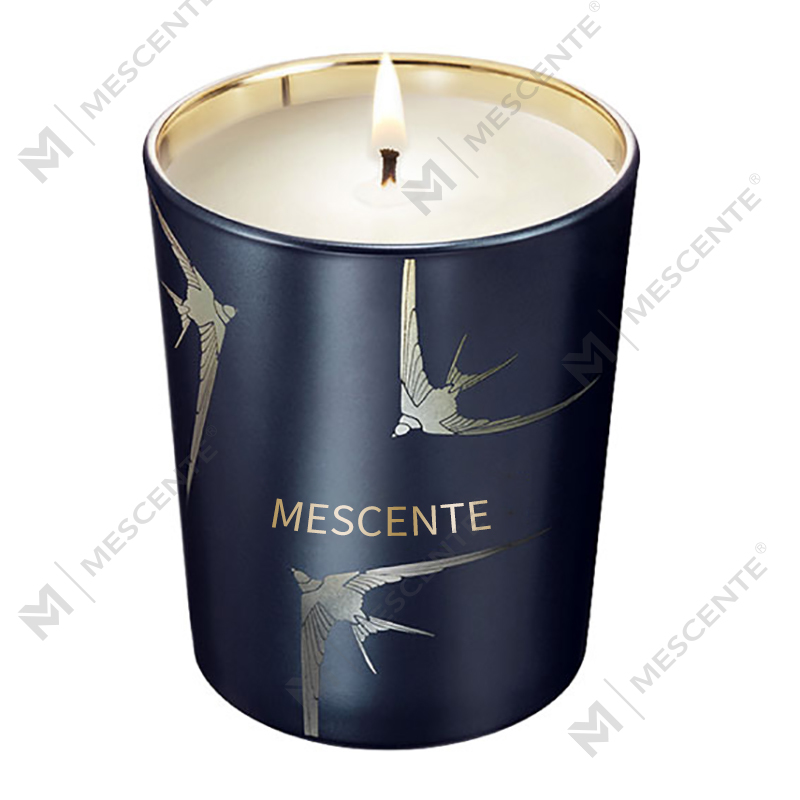 ক্রিস্টাল সহ M&Scent হস্তনির্মিত বিলাসবহুল গ্লাস হোল্ডার পিলার ভ্যানিলা সুগন্ধি মোমবাতি