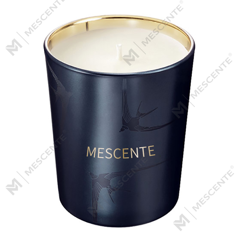 ক্রিস্টাল সহ M&Scent হস্তনির্মিত বিলাসবহুল গ্লাস হোল্ডার পিলার ভ্যানিলা সুগন্ধি মোমবাতি
