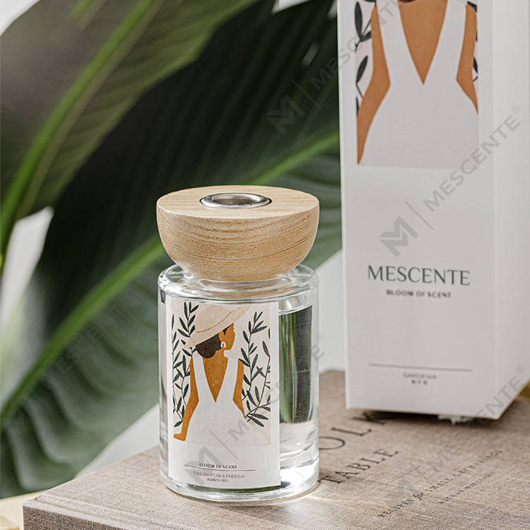 M&Scent পাইকারি প্রাইভেট লেবেল কাচের বোতল স্টিক রিড ডিফিউজার সেট স্টপার সহ