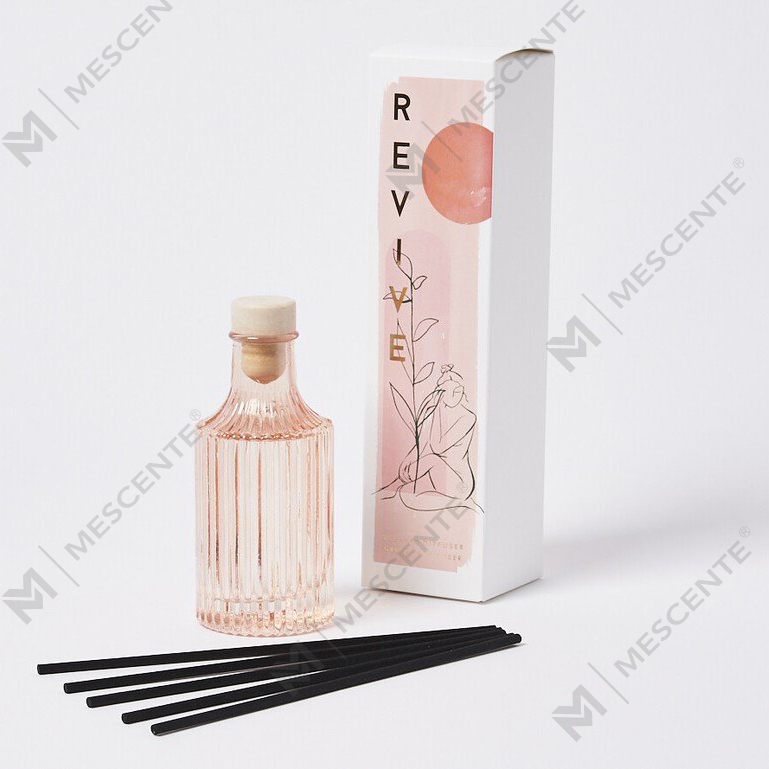 M&Scent কাস্টম 100ml 200ml কাচের বোতল Tatakan Untuk Flower Reed Diffuser
