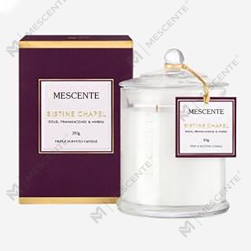 M&Scent পাইকারি বিলাসবহুল কাস্টম প্রাইভেট লেবেল ক্রিসমাস গম্বুজ জার ঢাকনা সহ সুগন্ধযুক্ত সয়া মোমবাতি