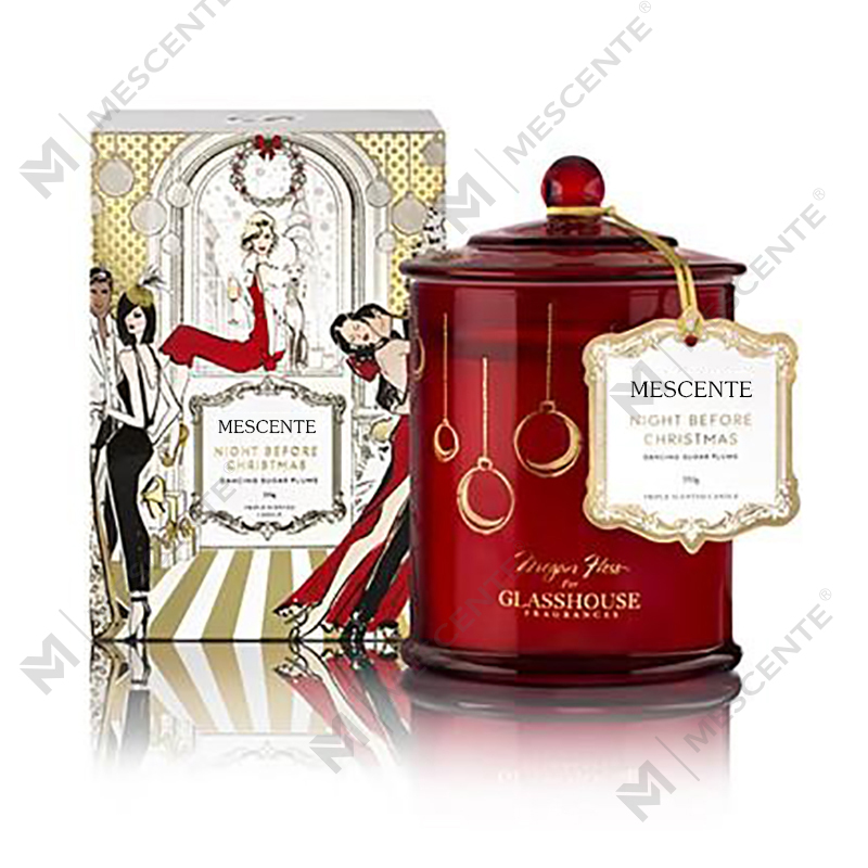 M&Scent পাইকারি বিলাসবহুল কাস্টম প্রাইভেট লেবেল ক্রিসমাস গম্বুজ জার ঢাকনা সহ সুগন্ধযুক্ত সয়া মোমবাতি
